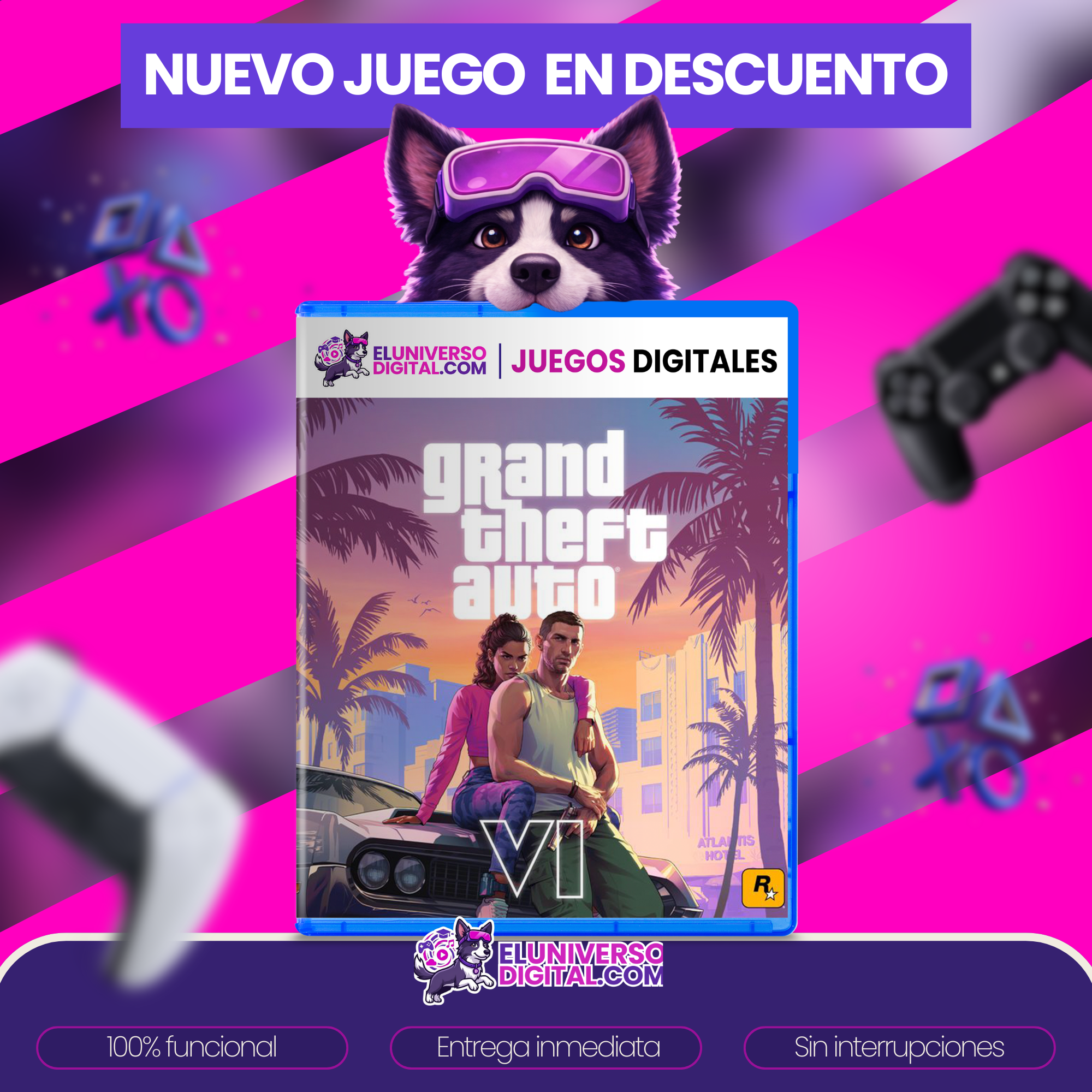 Grand Theft Auto VI (GTA 6) - Juego Digital para PlayStation 5
